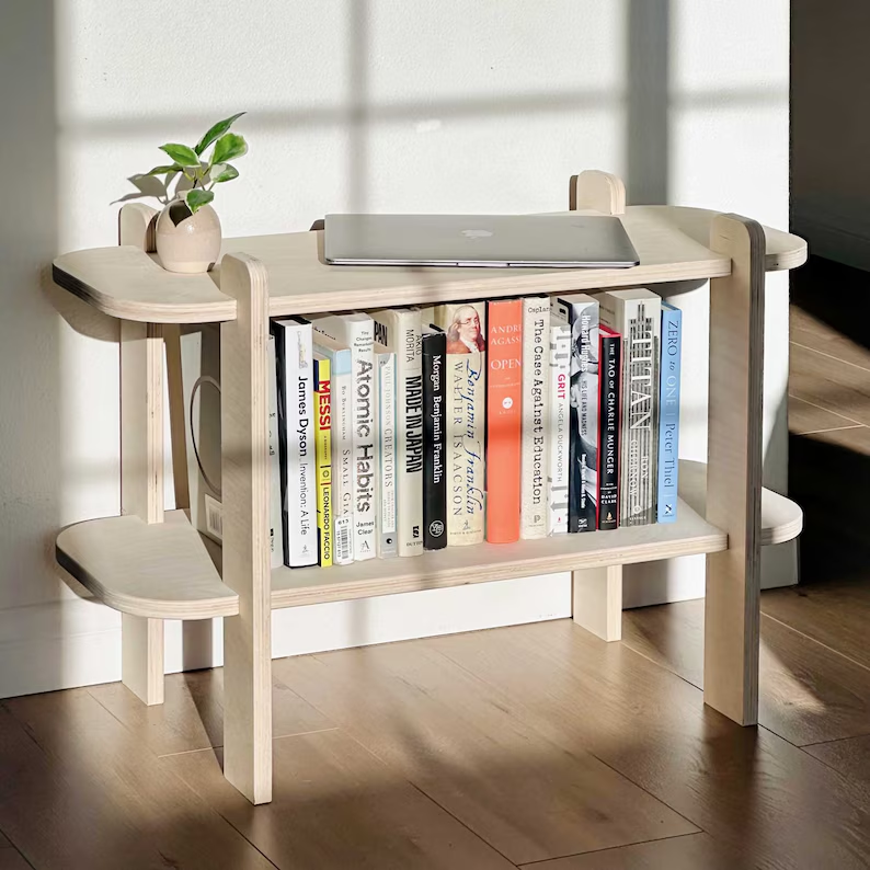 Mid Century Bookcase. Modern Bookcase. Industrial Bookcase. Small Bookcase