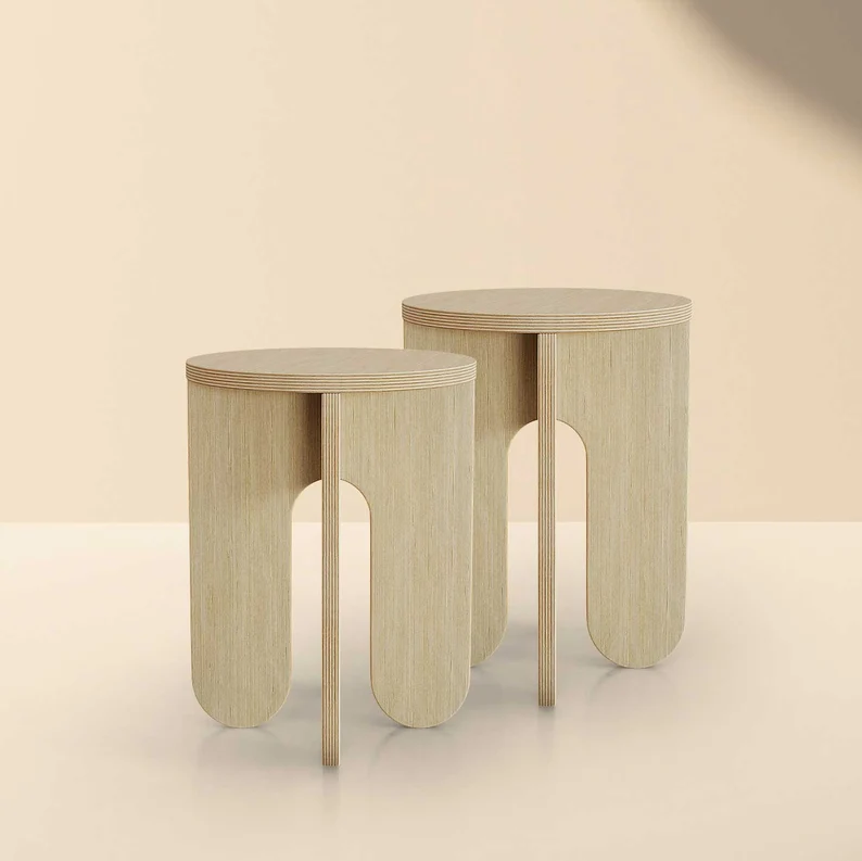 Wooden Stool. Modern Side Table. Indoor Plant Stand. Small Side Table. Modern Plant Stand. End Table